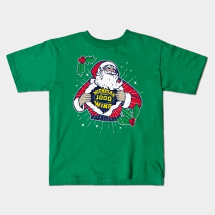 Santa Claus is a Michigan Fan Funny Kids T-Shirt